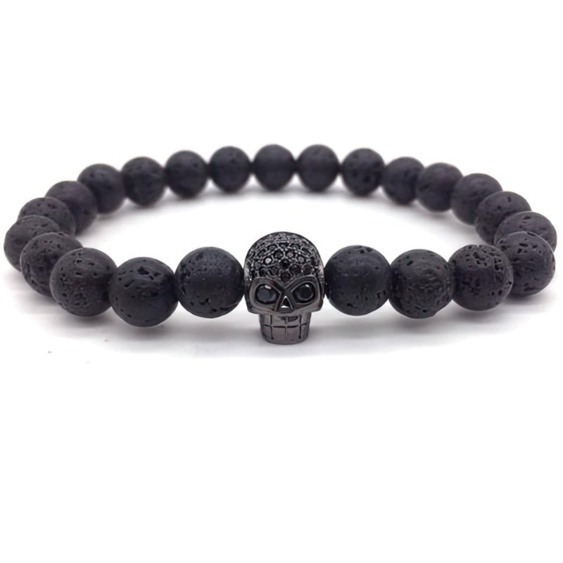 Pulsera Calavera Hombre Perlas