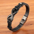 Pulsera Infinito Cuero negro