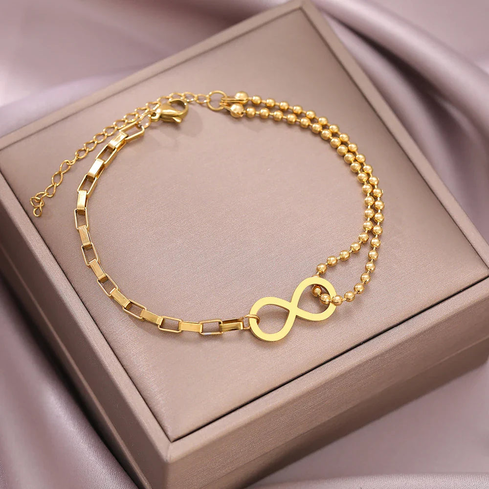 Pulsera Infinito Oro o Plata oro