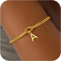 Bracelet initiale et noeud - lettre