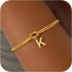 Bracelet initiale et noeud - lettre