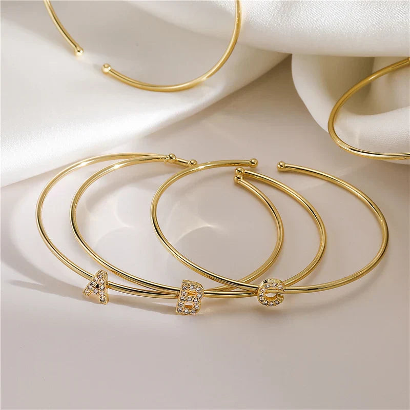 Bracelet initiale minimaliste - lettre