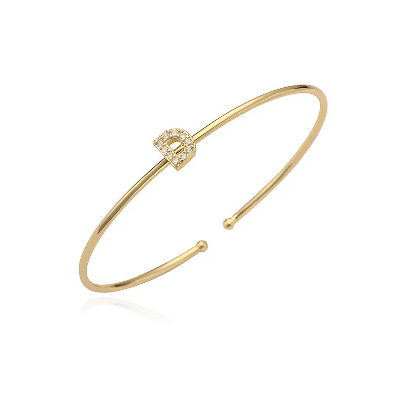 Bracelet initiale minimaliste - lettre