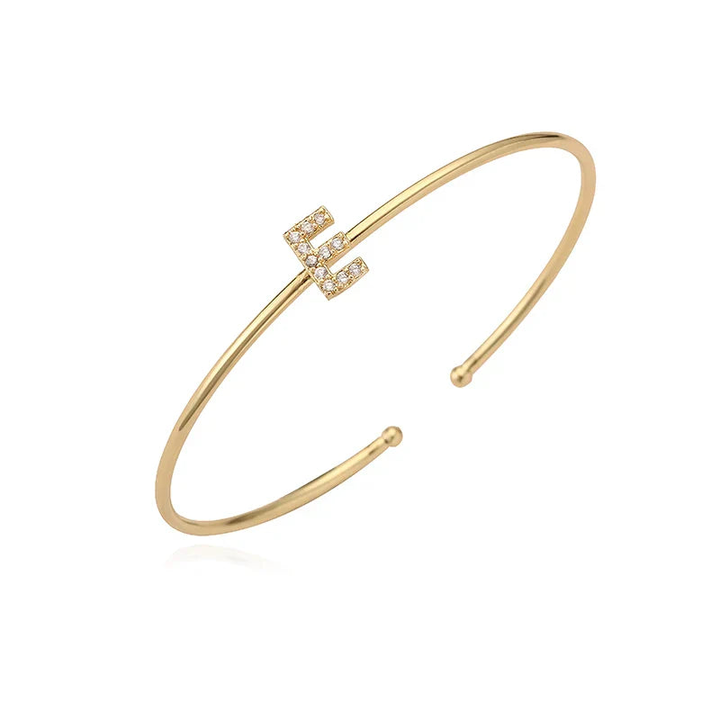 Bracelet initiale minimaliste - lettre