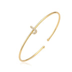 Bracelet initiale minimaliste - lettre