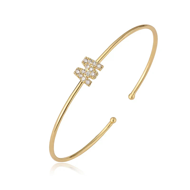 Bracelet initiale minimaliste - lettre