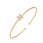 Bracelet initiale minimaliste - lettre