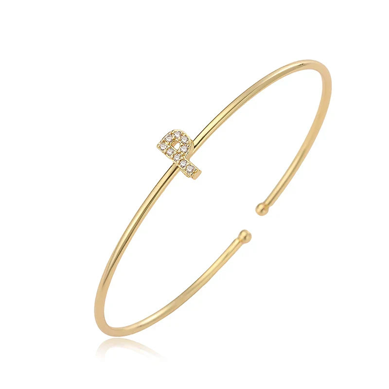 Bracelet initiale minimaliste - lettre