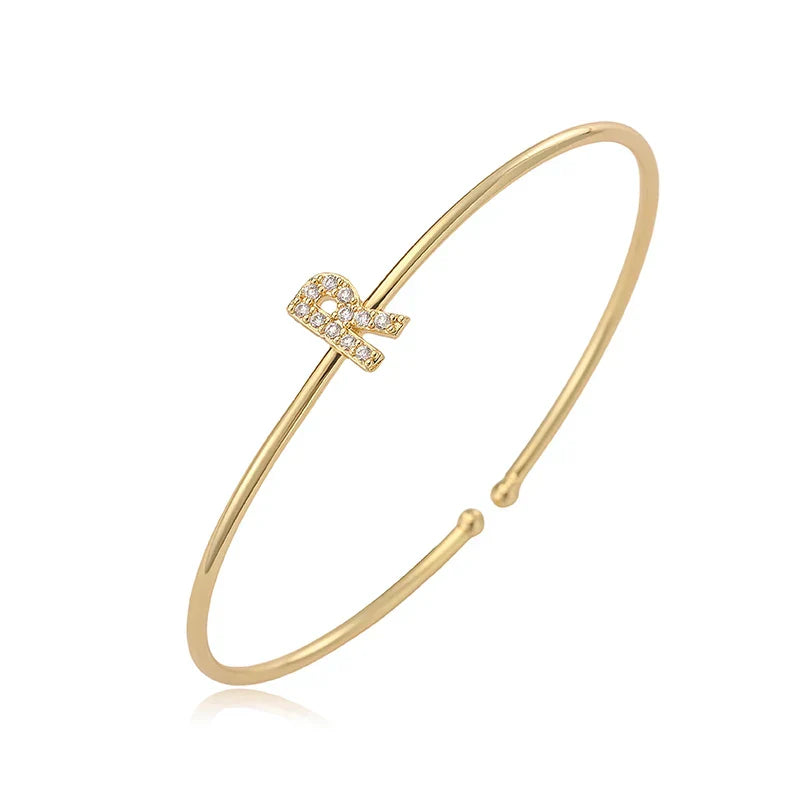 Bracelet initiale minimaliste - lettre