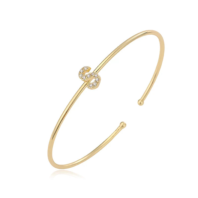 Bracelet initiale minimaliste - lettre