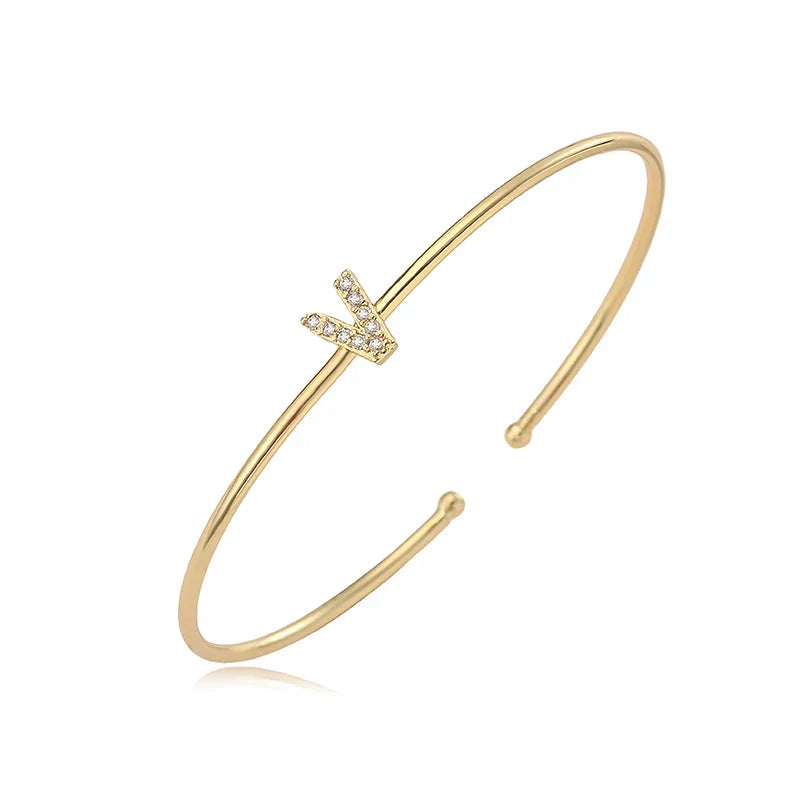 Bracelet initiale minimaliste - lettre