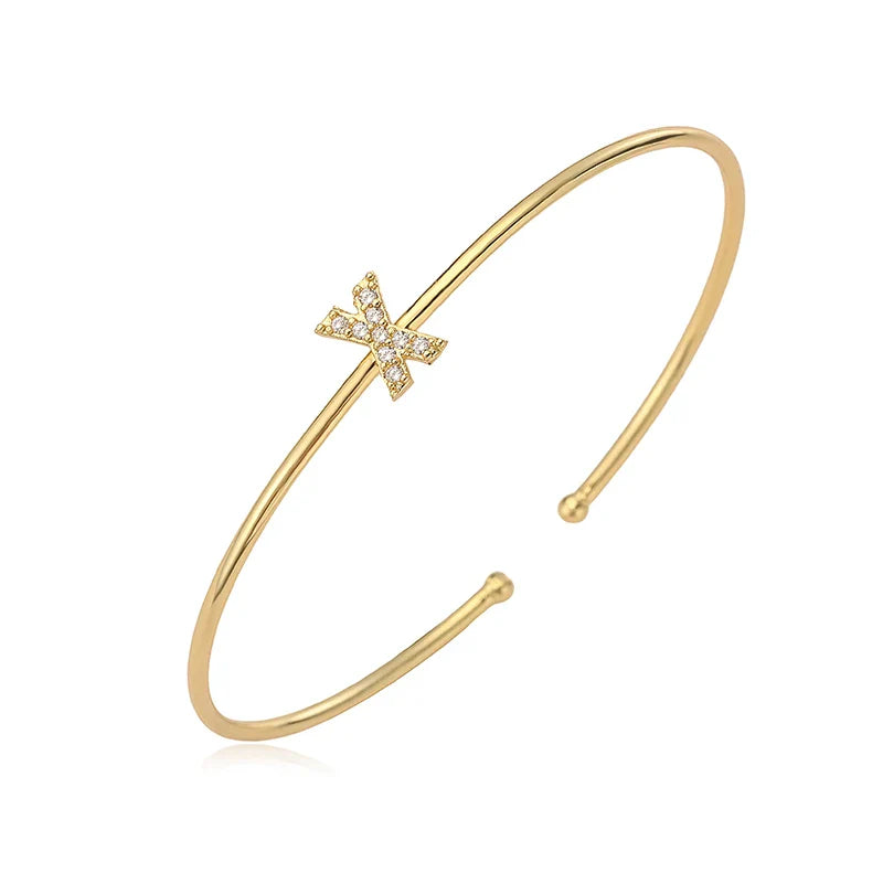 Bracelet initiale minimaliste - lettre