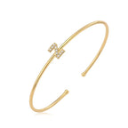Bracelet initiale minimaliste - lettre