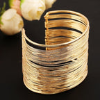 Pulsera Brazalete Grueso Oro & Plata para Mujer oro