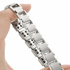 Pulsera Magnética Hombre Antiestrés plata