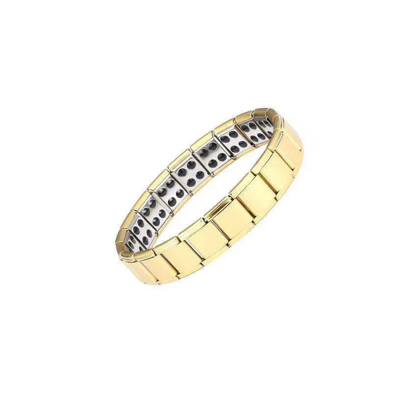 Pulsera Magnética Hombre Antiestrés oro