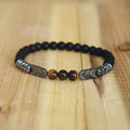 Pulsera Gourmette Budista en Piedras y Perlas