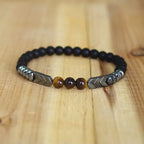Pulsera Gourmette Budista en Piedras y Perlas