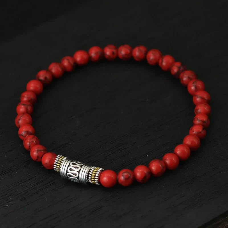 Pulsera Gourmette Budista de Piedras