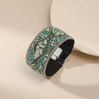 Pulsera Brazalete de Piedra Natural para Mujer verde