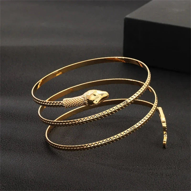 Brazalete Brazalete Serpiente Mujer Reptil oro