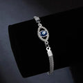Pulsera Ojo Turco Azul Plata