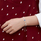 Pulsera Ojo Turco Azul Plata