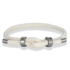 Bracelet moderne en corde tressée avec nœud