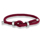 Bracelet moderne en corde tressée avec nœud