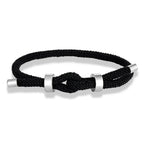 Bracelet moderne en corde tressée avec nœud