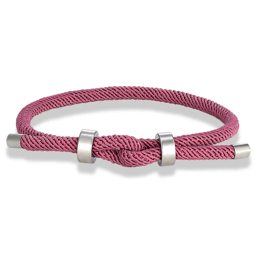 Bracelet moderne en corde tressée avec nœud