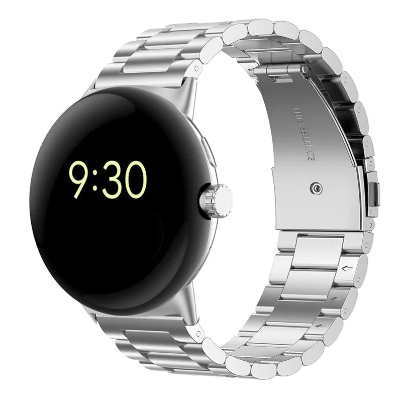 Correa para reloj de acero templado Smartwatch Google Pixel Watch 1 y 2 plata
