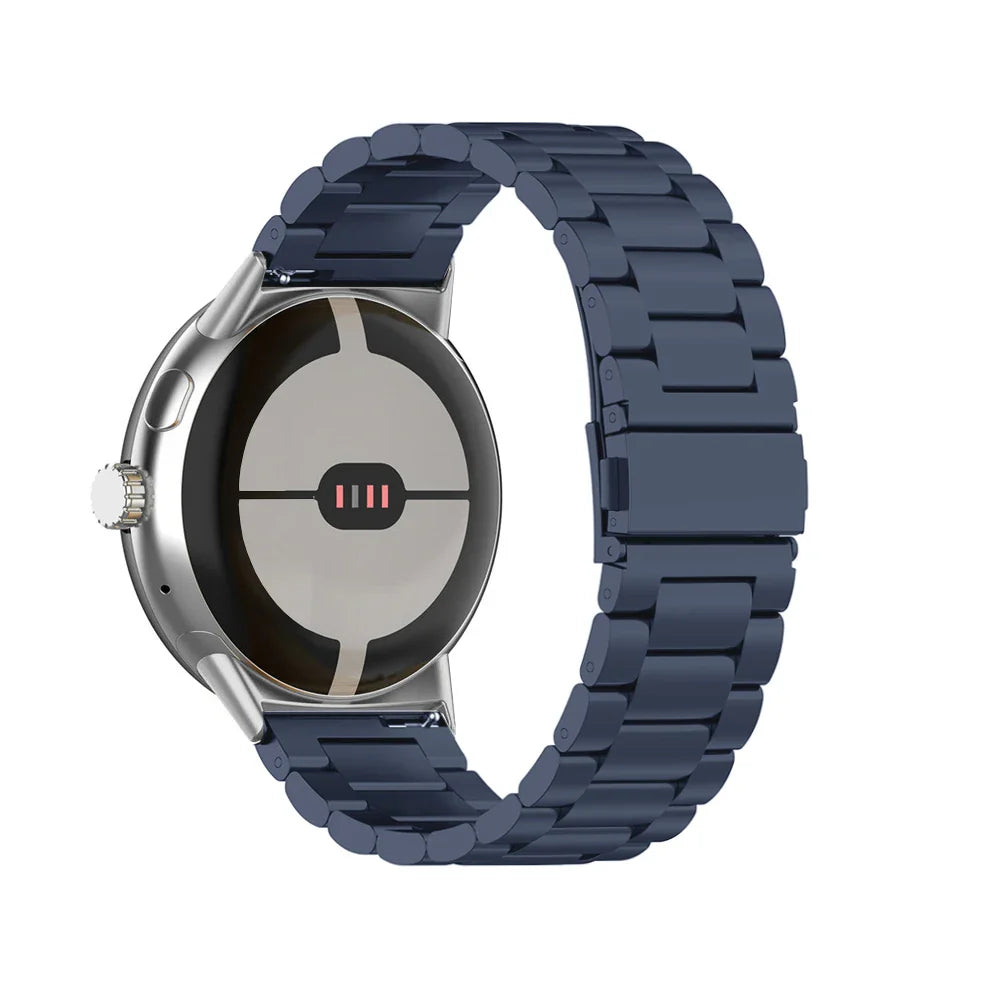 Correa para reloj de acero templado Smartwatch Google Pixel Watch 1 y 2 negro