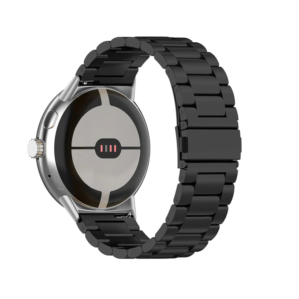 Correa para reloj de acero templado Smartwatch Google Pixel Watch 1 y 2 negro