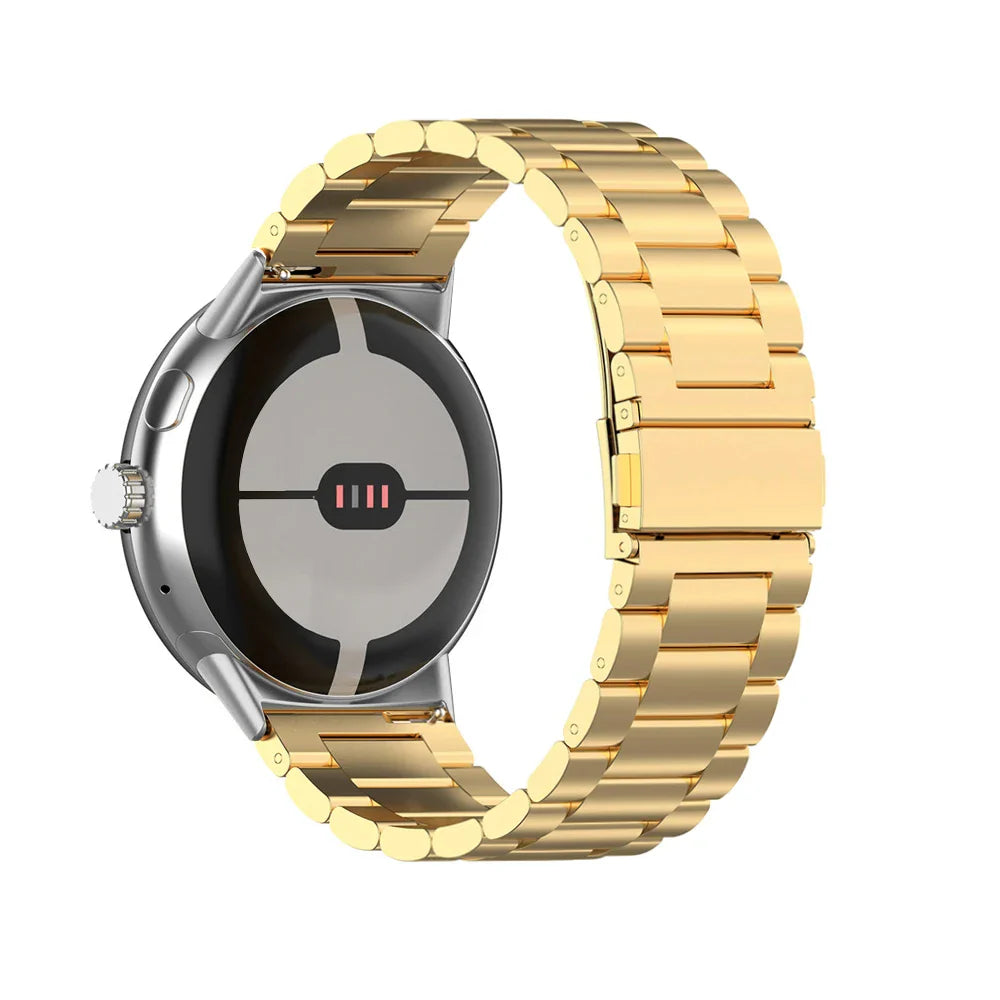 Correa para reloj de acero templado Smartwatch Google Pixel Watch 1 y 2 oro