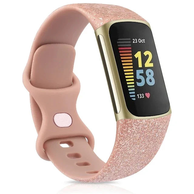 Pulsera Reloj Fitbit Charge 5 dorada rosa brillante
