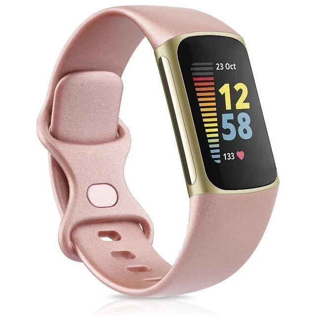 Pulsera Reloj Fitbit Charge 5 dorada rosa
