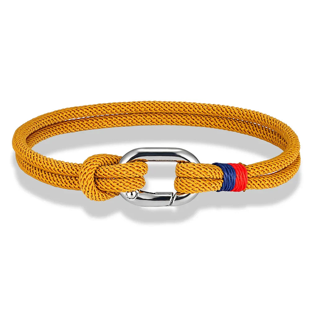 Bracelet nautique en corde tressée avec nœud pour homme ou femme