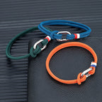 Bracelet nautique en corde tressée avec nœud pour homme ou femme