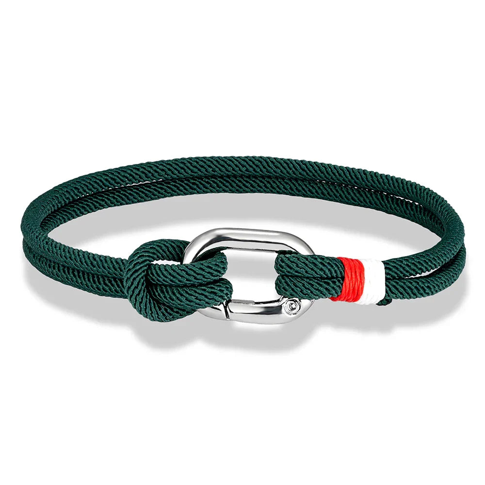 Bracelet nautique en corde tressée avec nœud pour homme ou femme