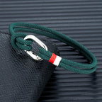 Bracelet nautique en corde tressée avec nœud pour homme ou femme