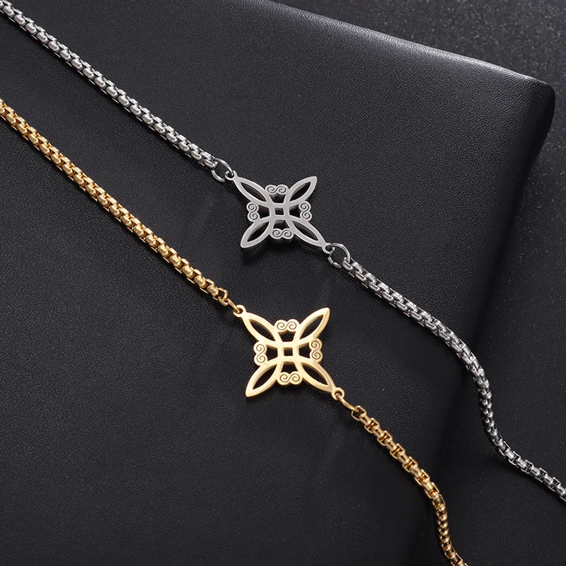 Pulsera Nudo de Bruja Oro o Plata
