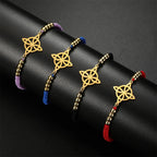 Pulsera Nudo de Bruja Mujer Cadena Protección Wicca