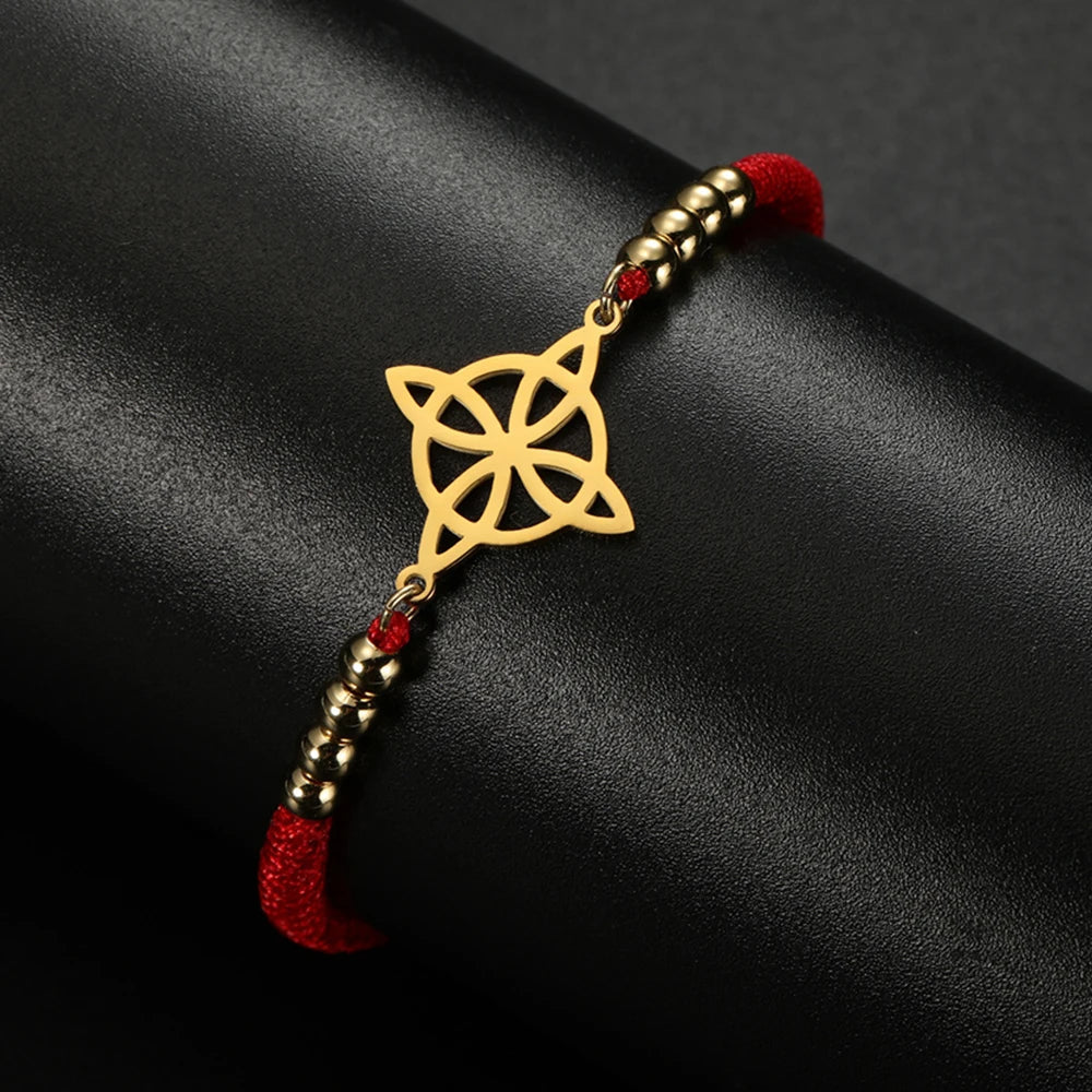 Pulsera Nudo de Bruja Mujer Cadena Protección Wicca 1