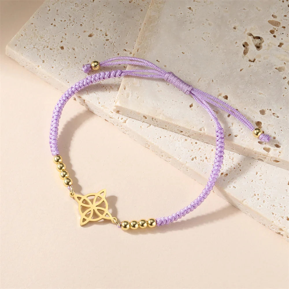 Pulsera Nudo de Bruja Mujer Cadena Protección Wicca 3