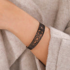 Pulsera Nudo de Bruja Gourmette Protección Wiccan negro