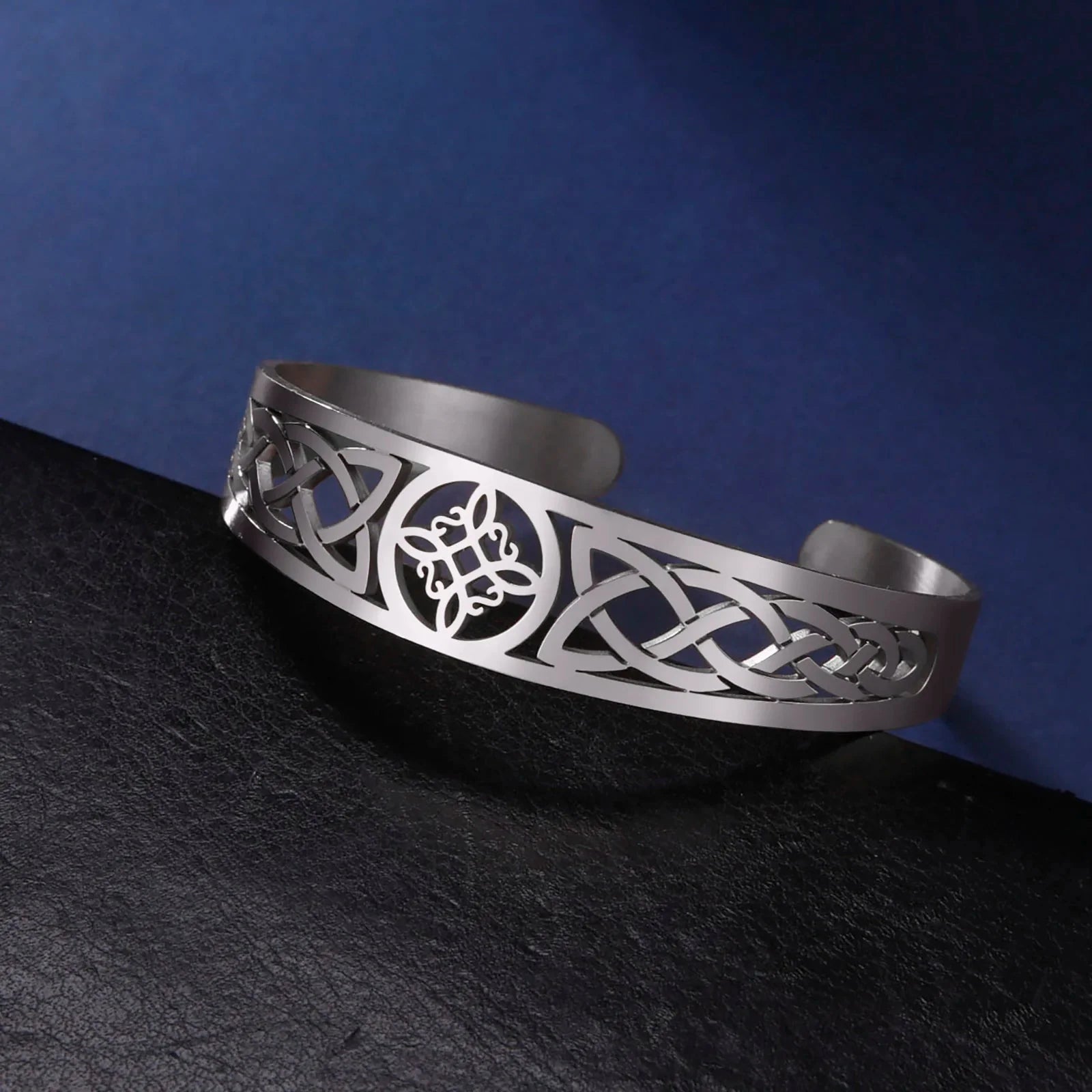 Pulsera Nudo de Bruja Gourmette Protección Wiccan plata