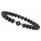 Bracelet noir initiale - lettre