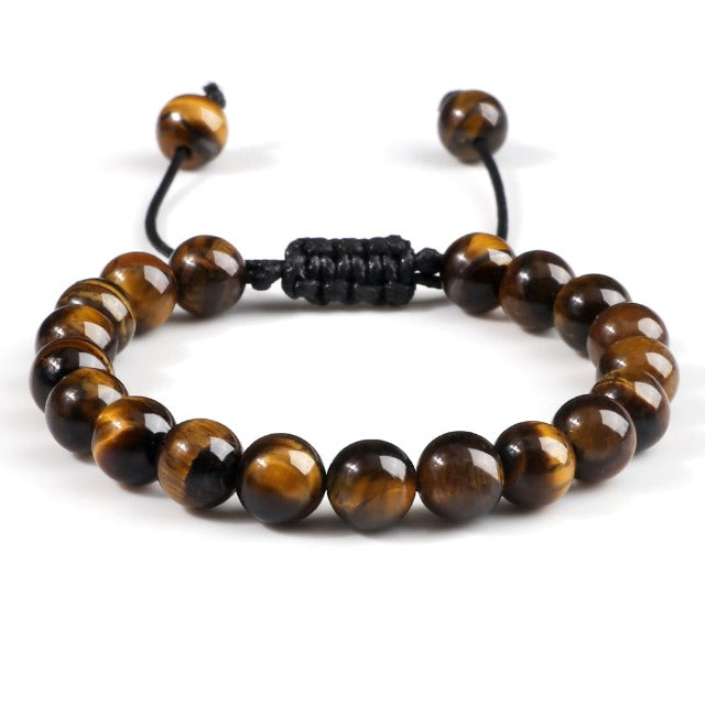 Pulsera Ojo de Tigre Gourmette Mujer Hombre Protección contra Energías Negativas, Relajación, Reducción del Estrés