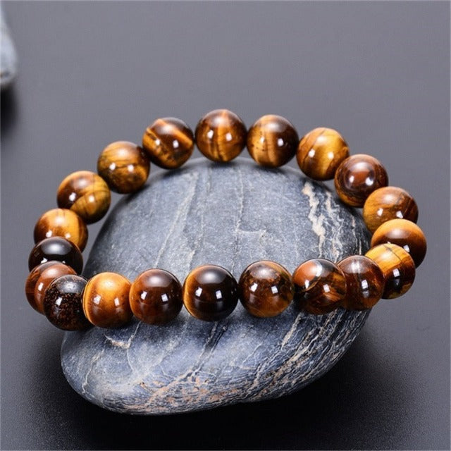 Pulsera Ojo de Tigre Gourmette Hombre Mujer Protección contra Energías Negativas, Relajación, Reducción del Estrés